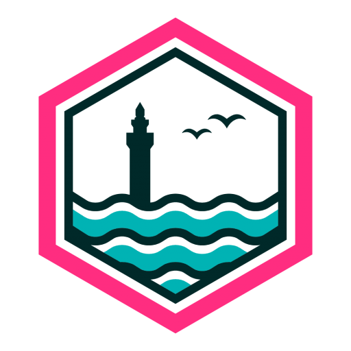 Tidewater 3D Logo featuring Grimsby Dock Tower